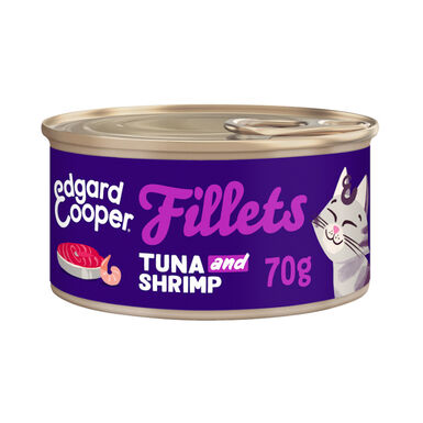 Edgard & Cooper Filetes de Atún y Gambas lata para gatos
